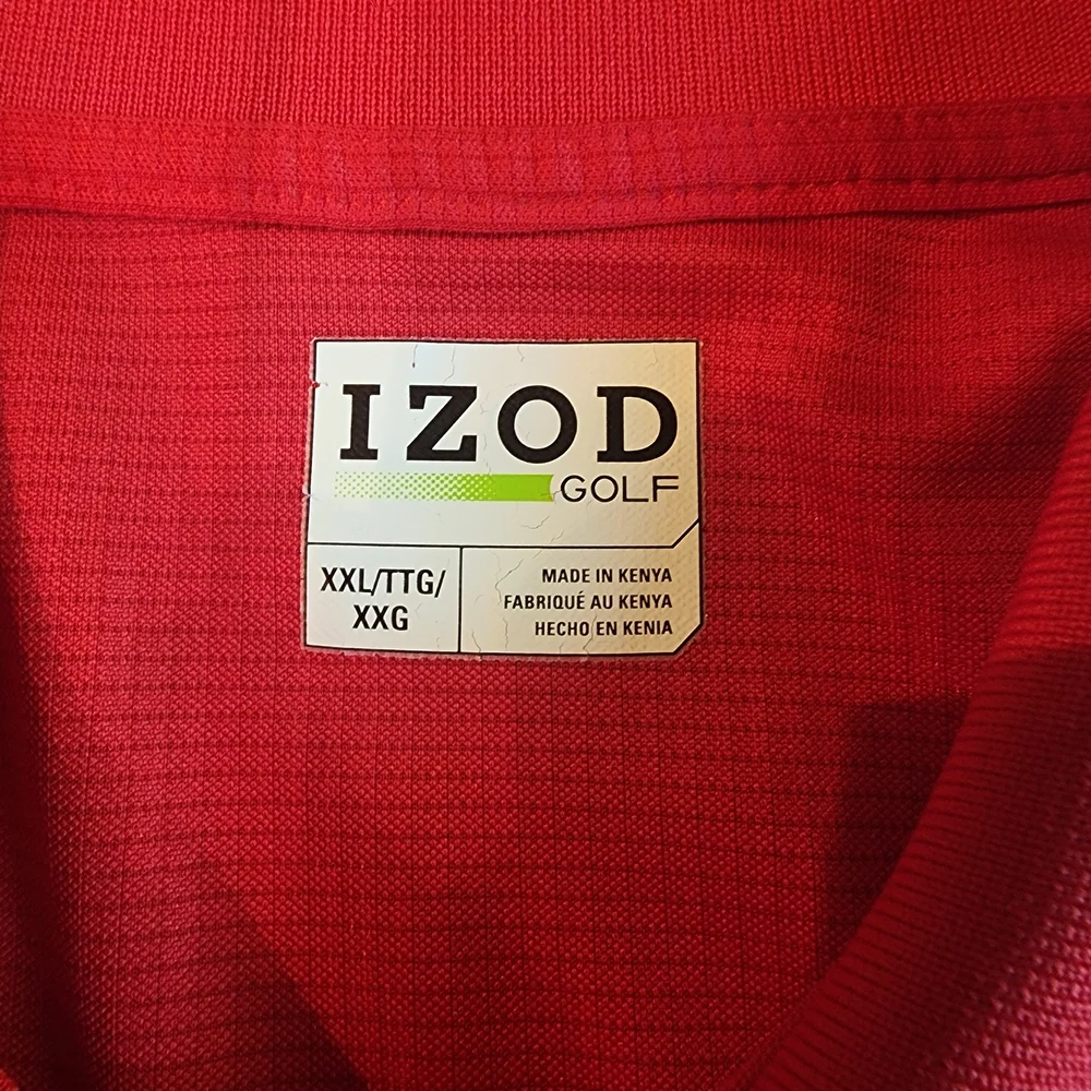 Izod Golf XXL Red Polo Shirt EUC